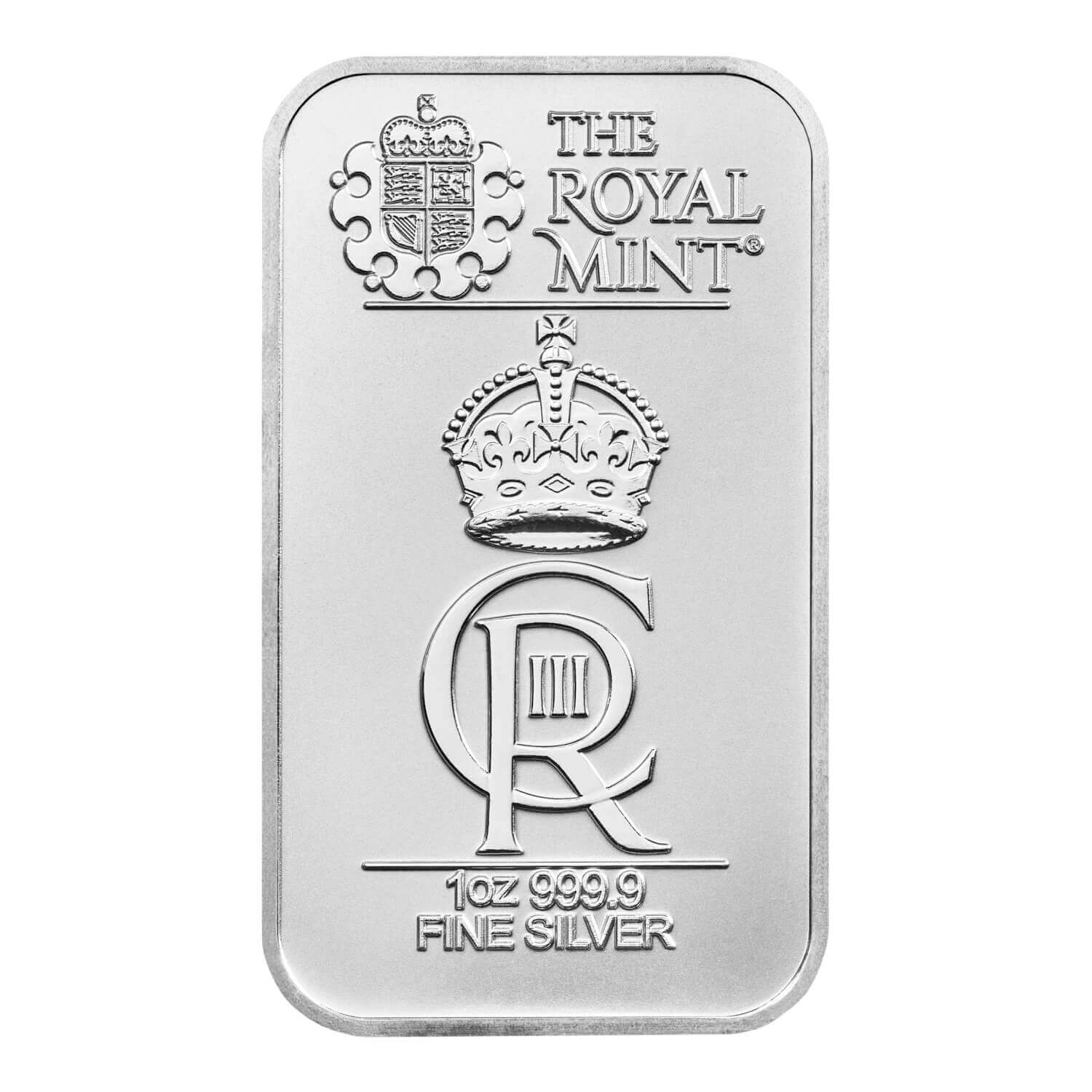 The Royal Celebration 1oz Silver Bullion Minted Bar - Back Of Bar