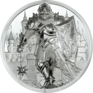 2024 $25 Iron Knight 5oz Mega High Relief Silver Coin