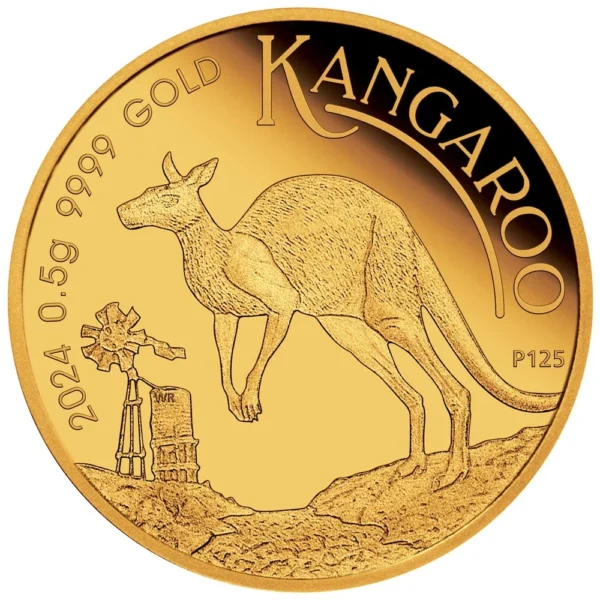 2024 $2 Australian Kangaroo 0.5g Gold Proof Coin in Card