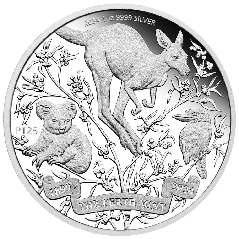 2024 $1 The Perth Mint's 125th Anniversary 1oz Silver Proof Coin