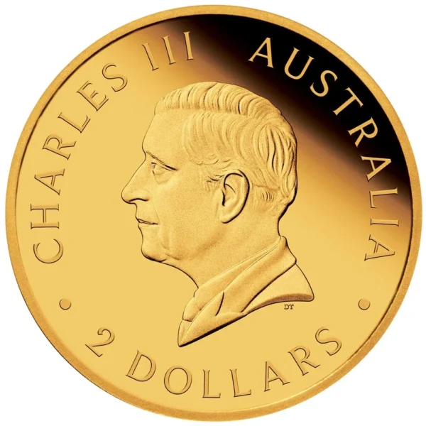 2024 $2 Australian Kangaroo 0.5g Gold Proof Coin in Card - Image 4