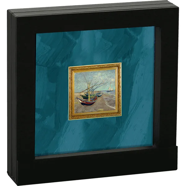 2023 $1 Vincent Van Gogh Fishing Boats 1oz Silver Proof Coin - Cased