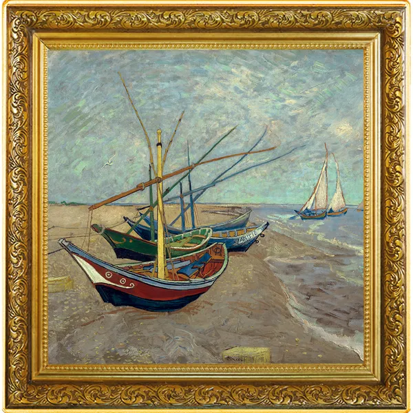 2023 $1 Vincent Van Gogh Fishing Boats 1oz Silver Proof Coin - Reverse View