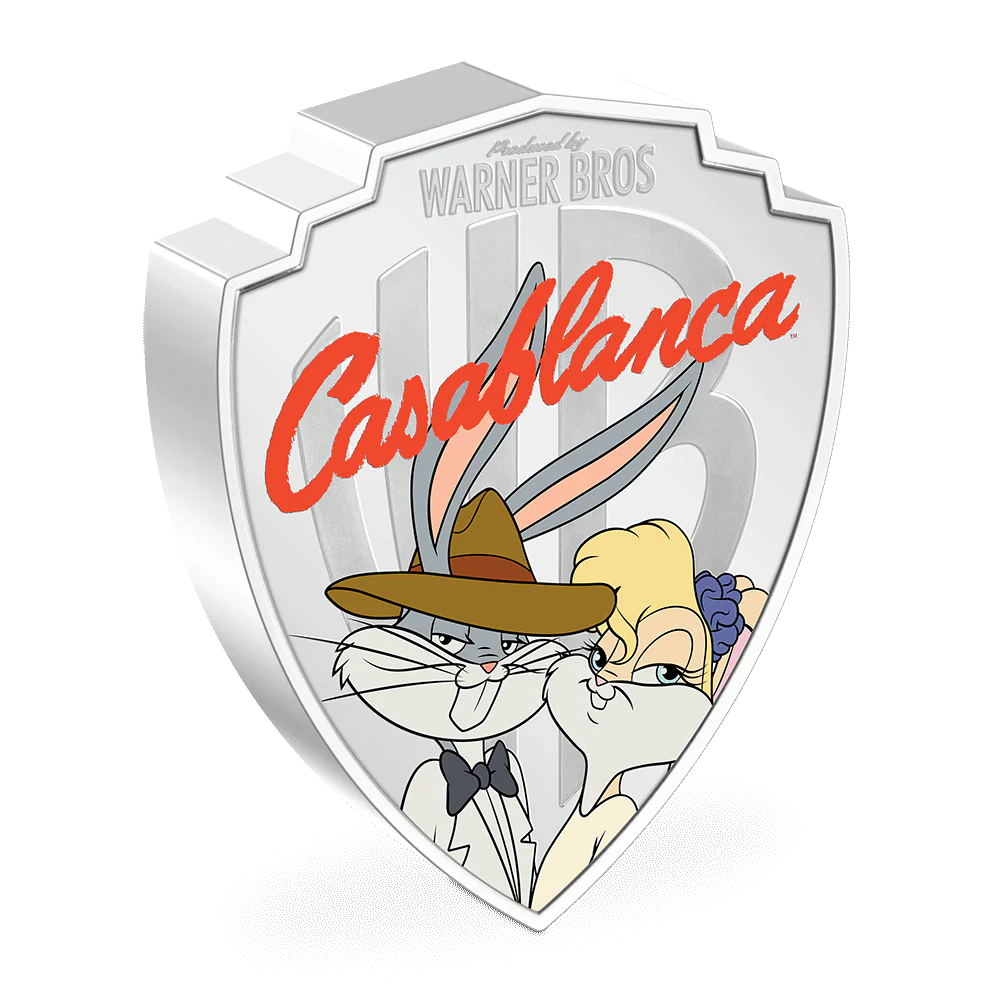 2023 $5 Warner Bros 100 Casablanca - Looney Tunes Mashups 2oz Coin - Reverse View