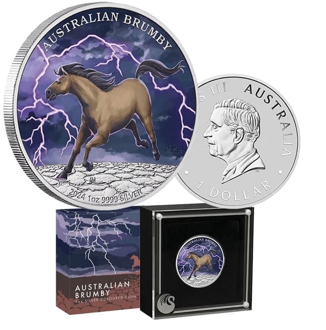 2024 $1 Australian Brumby 1oz Coloured Silver Bullion Coin - Overview