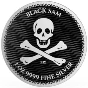 2024 $2 Black Sam - Jolly Roger Series 1oz Silver BU Niue Coin