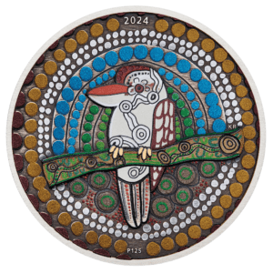 2024 $2 Kookaburra Kaa Kaa 2oz Silver Antiqued Coloured Coin