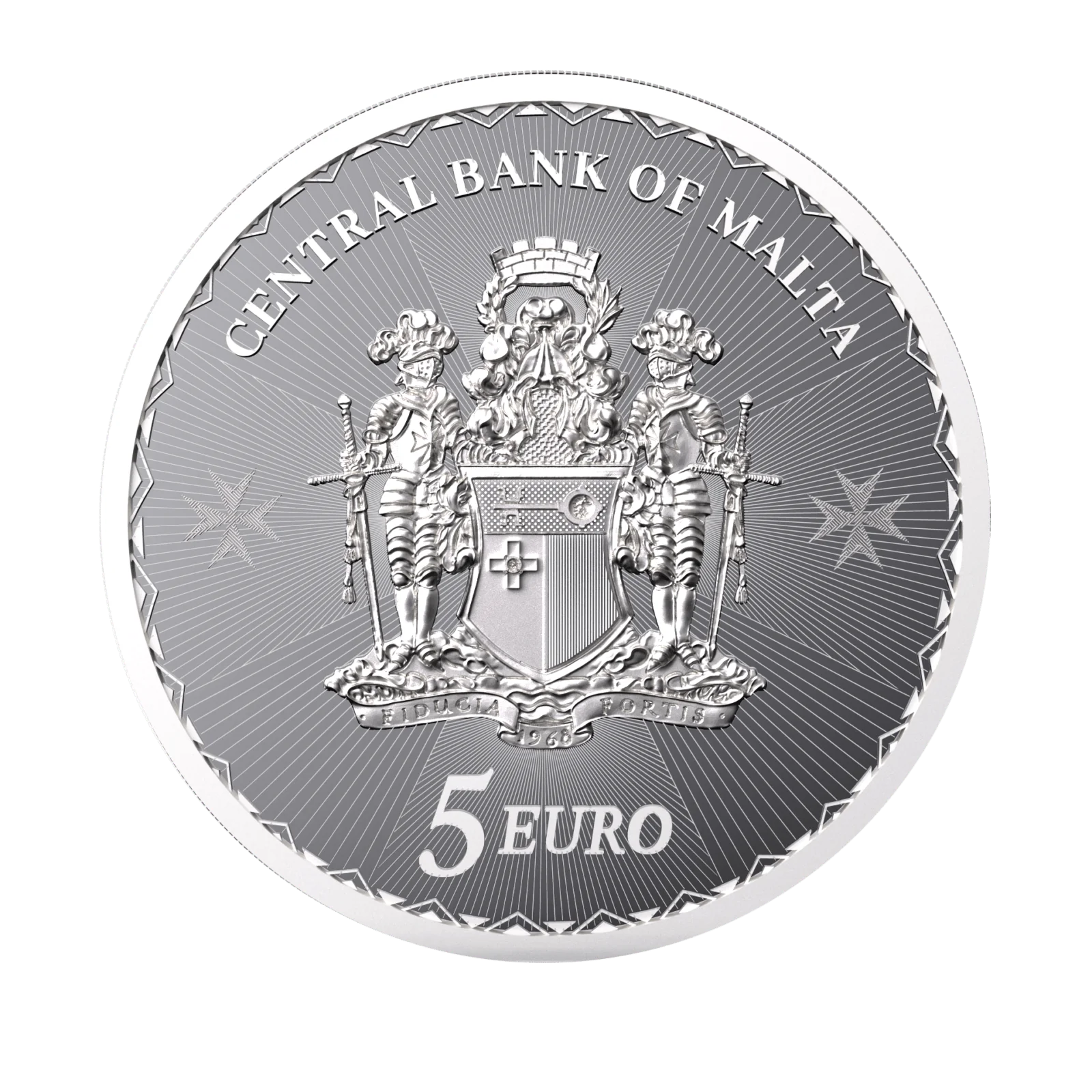 2024 €5 Malta Maltese Cross 1oz Silver Bullion Coin - Obverse View