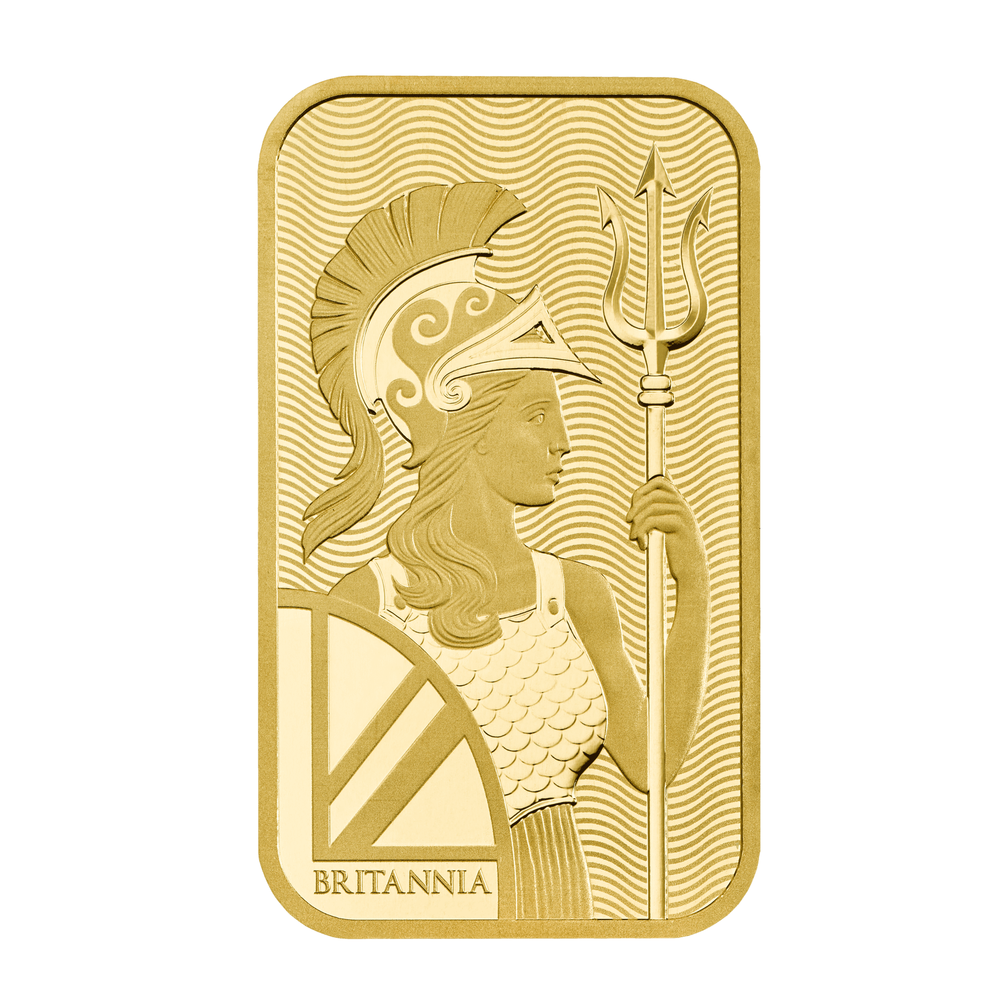 Britannia 100g Gold Cast Bar - Reverse View