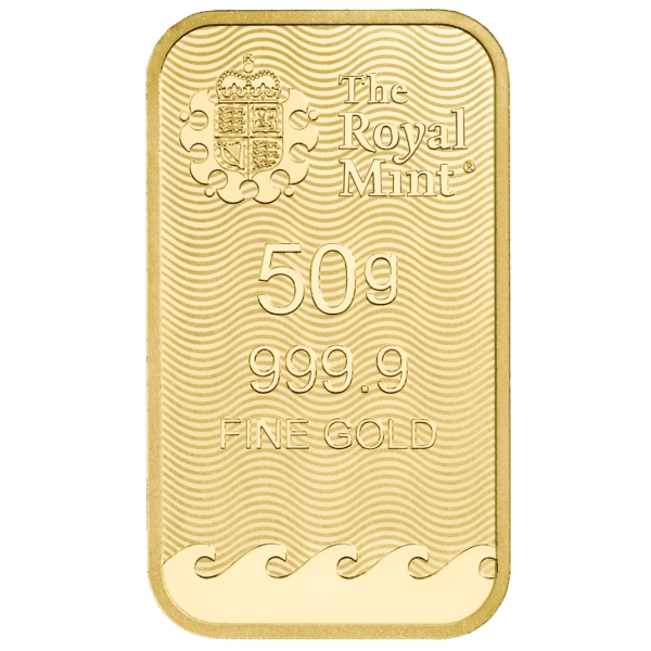 Britannia 50g Gold Cast Bar - Image 2