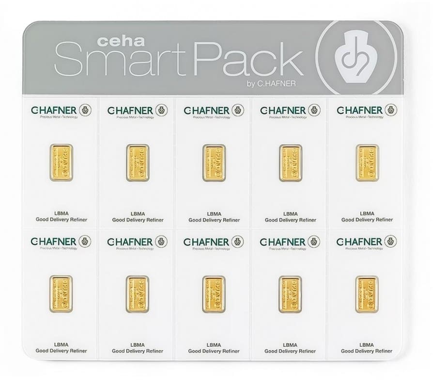 Hafner Smartpack 10 x 1g Gold Bars - Overview 1