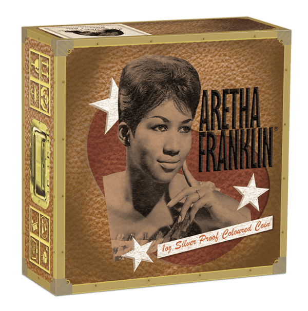 2024 $1 Aretha Franklin 1oz Silver Proof Coloured Coin - Image 5