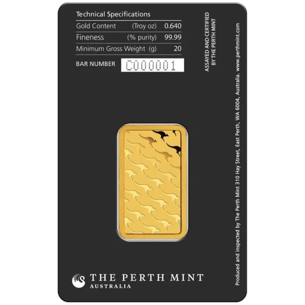 Perth Mint 20g .9999 Minted Gold Bar - Image 4