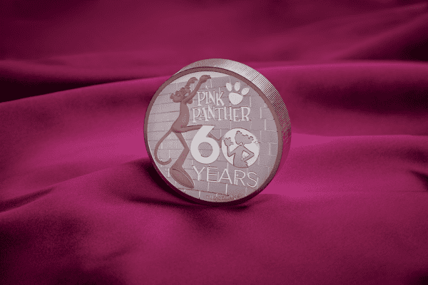 2024 The Pink Panther 60th Anniversary 5oz Silver Proof High Relief Gilded Coin - Image 9