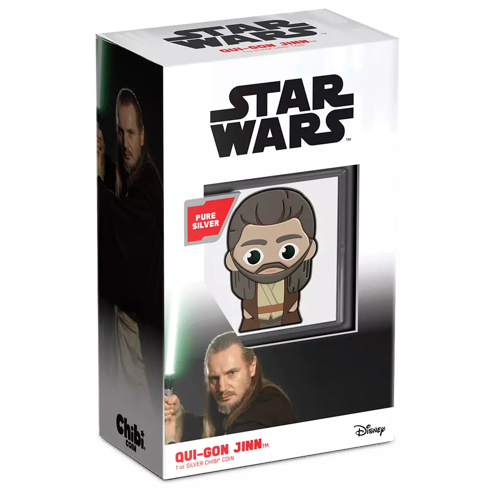 2023 $5 Qui-Gon Jinn - Star Wars Chibi® 1oz Silver Proof Coin