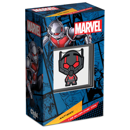 2023 $2 Ant-Man™ Marvel 1oz Silver Coloured Proof Chibi® Coin