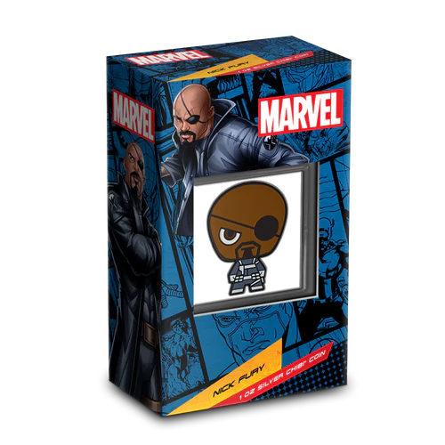 2023 $2 Nick Fury - Marvel 1oz Silver Coloured Proof Chibi® Coin