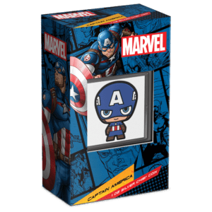 2023 $2 Captain America - Marvel 1oz Silver Proof Chibi® Coin