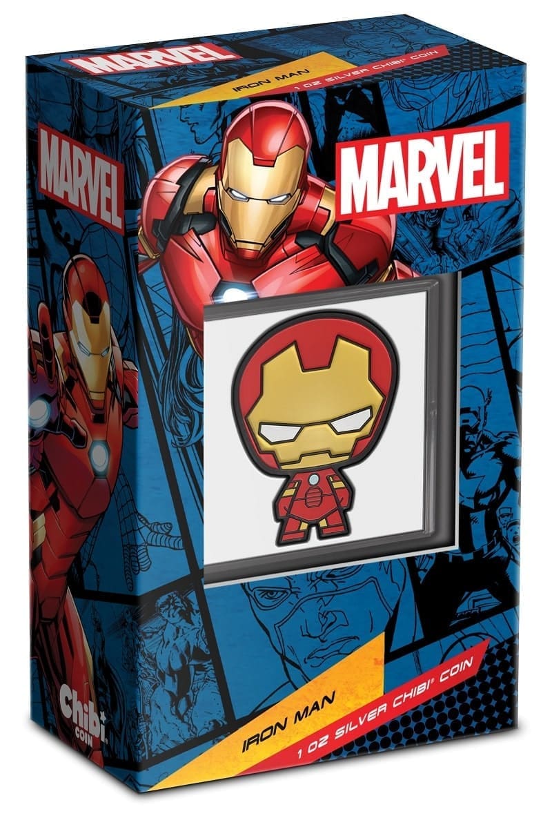 2023 $2 Iron Man - Marvel 1oz Silver Proof Chibi® Coin