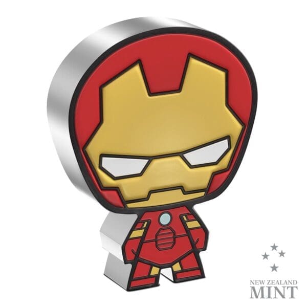 2023 $2 Iron Man - Marvel 1oz Silver Proof Chibi® Coin - Image 2