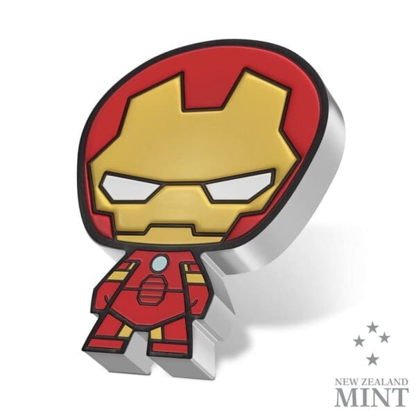 2023 $2 Iron Man - Marvel 1oz Silver Proof Chibi® Coin - Image 3