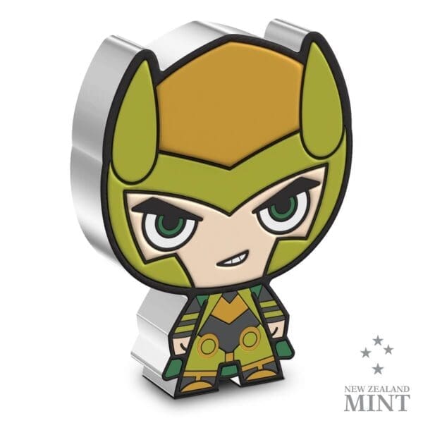 2023 Loki - Marvel 1oz Silver Coloured Proof Chibi® Coin - Image 2