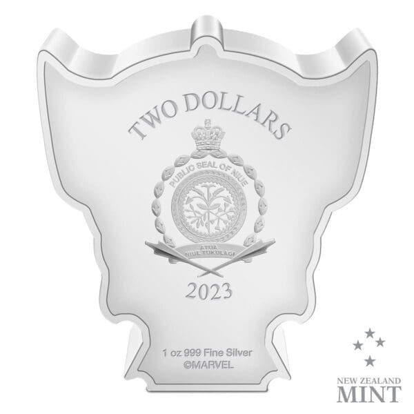 2023 $2 Thor – Marvel 1oz Silver Coloured Proof Chibi® Coin - Image 4