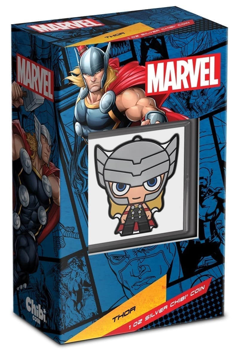 2023 $2 Thor – Marvel 1oz Silver Coloured Proof Chibi® Coin