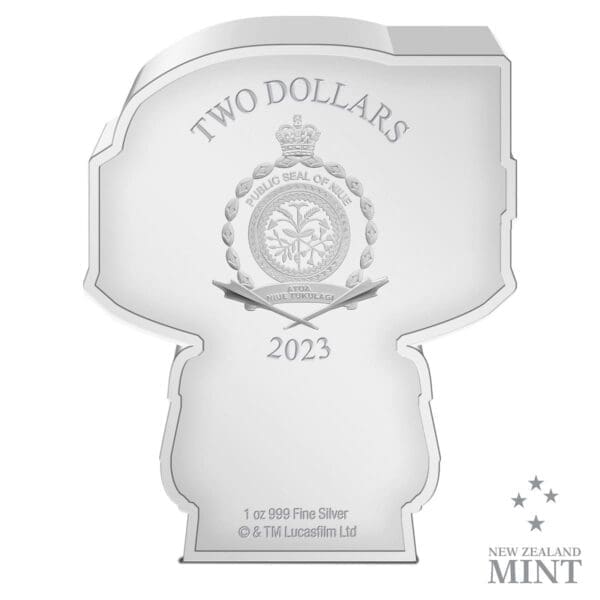 2023 $2 Star Wars Mandalorian Chibi - Bo-Katan Kryze 1oz Silver - Image 4