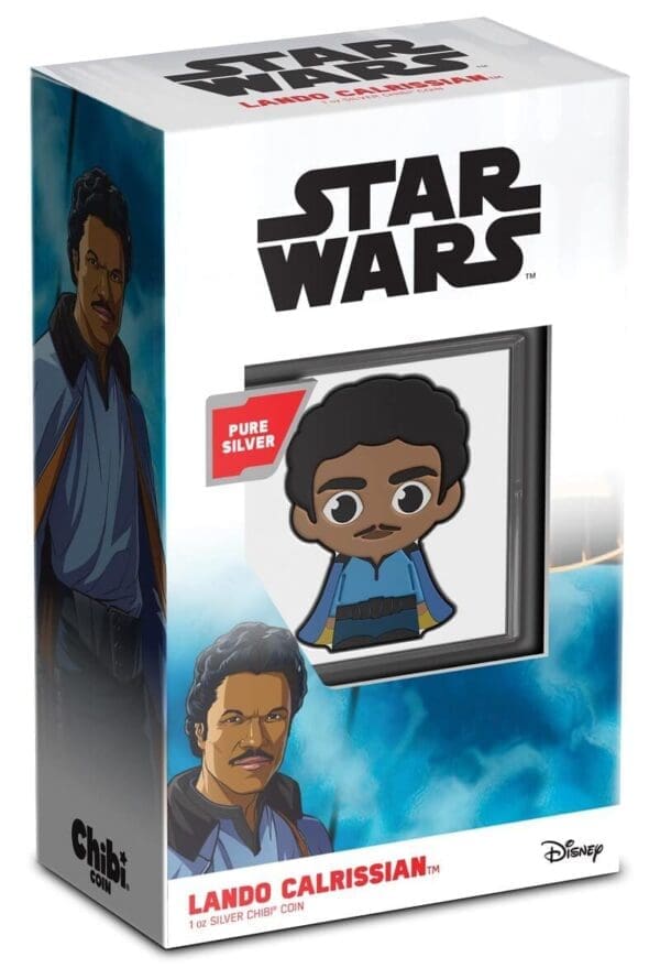 2023 $5 Lando Calrissian – Star Wars 1oz Silver Coloured Proof Chibi® Coin