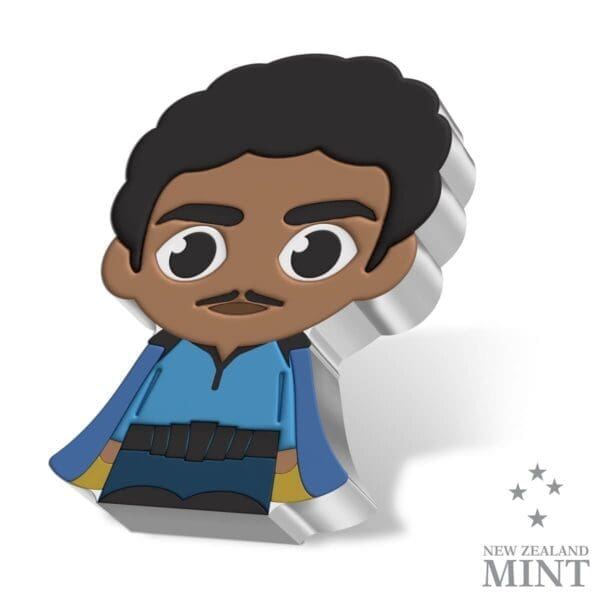 2023 $5 Lando Calrissian – Star Wars 1oz Silver Coloured Proof Chibi® Coin - Image 3