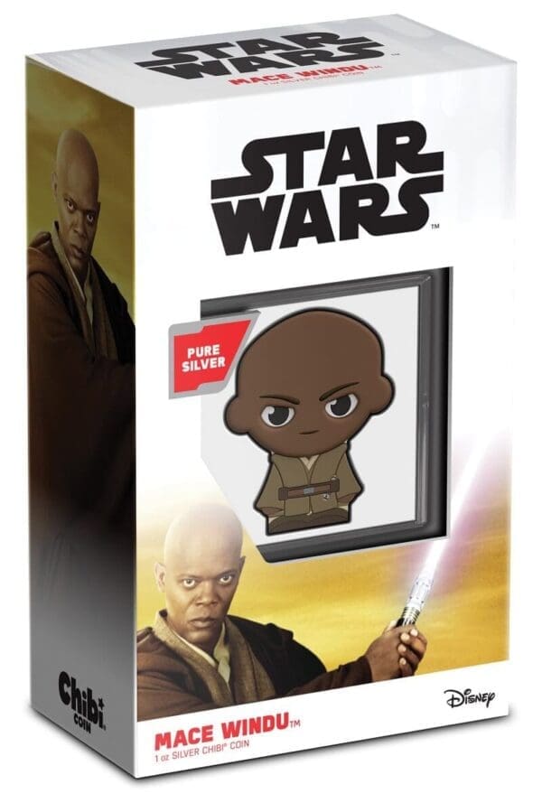 2023 $2 Mace Windu Chibi® 1oz Silver Proof Coloured Coin