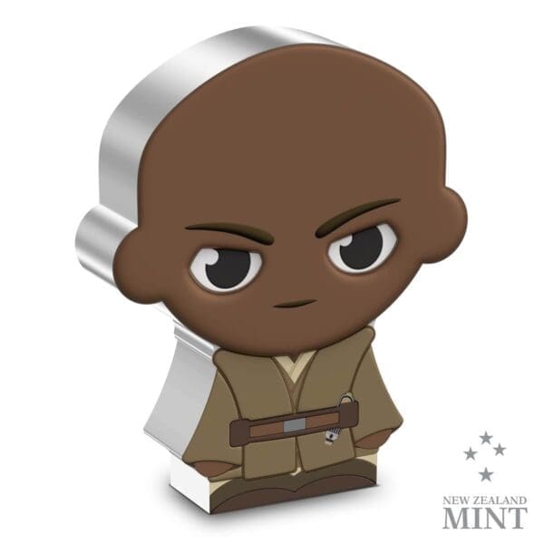 2023 $2 Mace Windu Chibi® 1oz Silver Proof Coloured Coin - Image 2