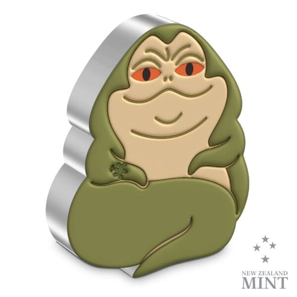 2023 $5 Jabba the Hutt - Star Wars 2oz Silver Coloured Proof Chibi® Coin - Image 2