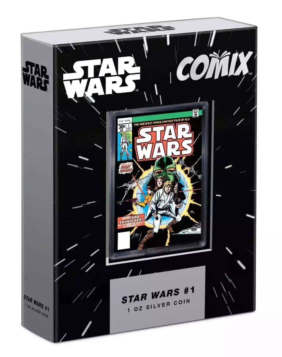 2024 Star Wars #1 Comix 1oz Silver Proof Coin - Boxed View