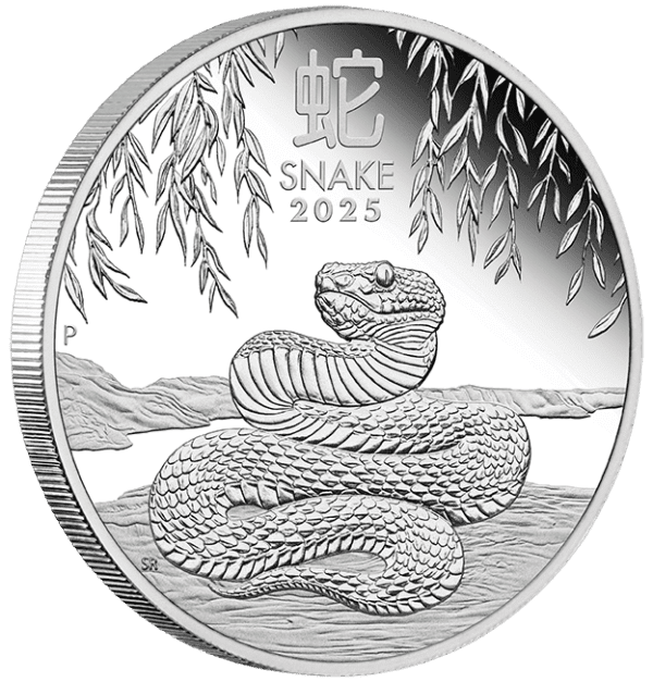 2025 $1 Year Of The Snake - Australian Lunar Series II 1oz Silver Proof Coin