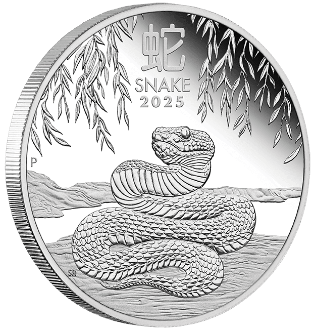 2025 $1 Year Of The Snake - Australian Lunar Series II 1oz Silver Proof Coin