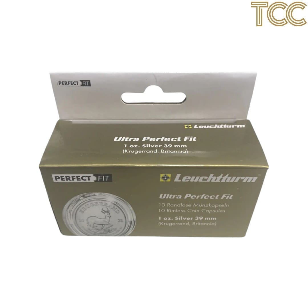 40 x Coin Capsules ULTRA Perfect Fit for Krügerrand & Britannia 1oz Silver Coins - Boxed