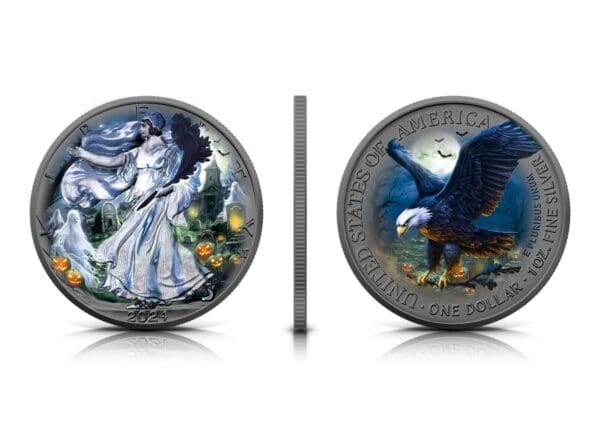 2024 Halloween Ghost Night USA 1oz American Eagle Silver Coin - Image 6