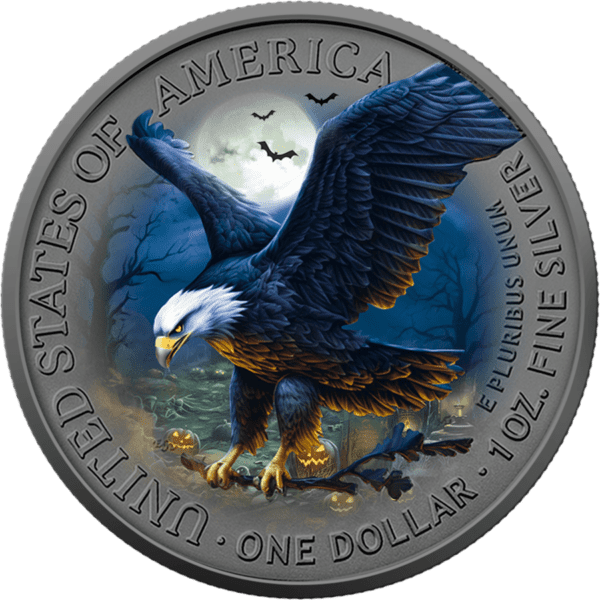 2024 Halloween Ghost Night USA 1oz American Eagle Silver Coin - Image 4