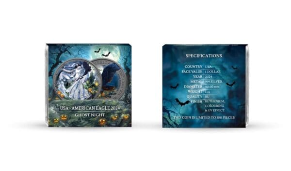 2024 Halloween Ghost Night USA 1oz American Eagle Silver Coin - Image 7