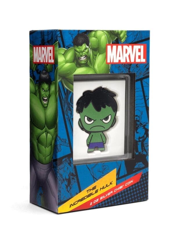 2023 $5 The Incredible Hulk - Marvel 2oz Silver Coloured Proof Mega Chibi® Coin