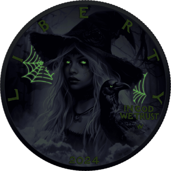 2024 Witch Spell Halloween USA 1oz American Eagle Silver Coin - Image 2