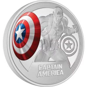 2023 $2 Captain America 1oz Silver Proof Coloured Coin