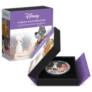 2023 $10 Lady & the Tramp - Disney Cinema Masterpieces 3oz Silver Proof Coin