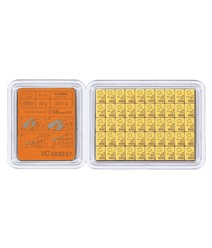 Valcambi 999.9 Gold Bar 50 x 1.00g CombiBar (Multicard)