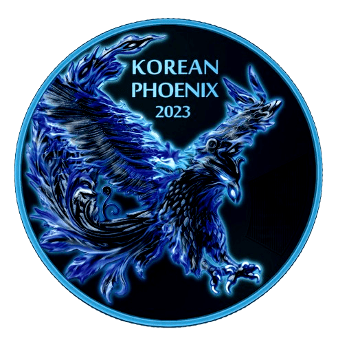 2023 Korea Phoenix Blue Flame Edition 1 oz Silver Coin