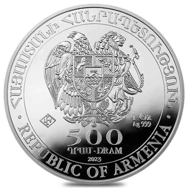 2023 Noah’s Ark 1oz Silver - Geiger Edelmetalle Armenia Prooflike Bullion Coin - Image 4