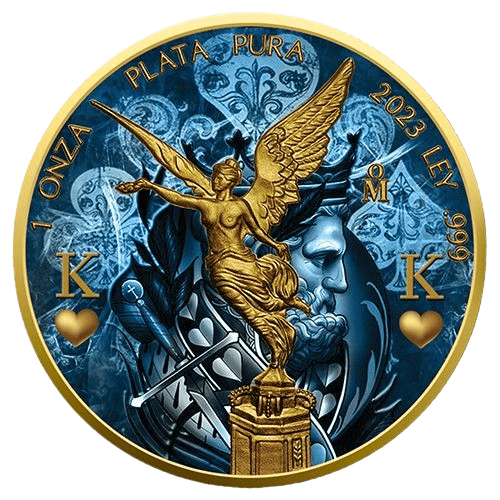 2023 The King 1oz .999 Silver Libertad Ruthenium Plated Coin