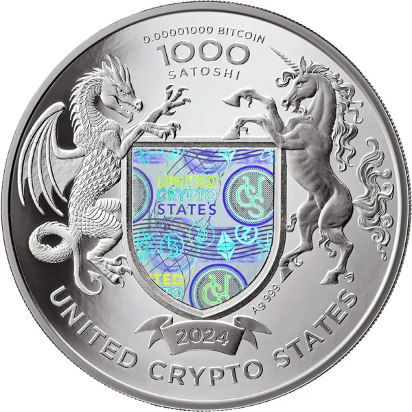 2024 Liberty of Ukraine United Crypto States 1oz Silver Proof Coin - Image 2